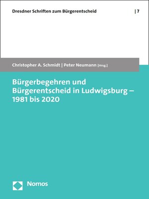 cover image of Bürgerbegehren und Bürgerentscheid in Ludwigsburg – 1981 bis 2020